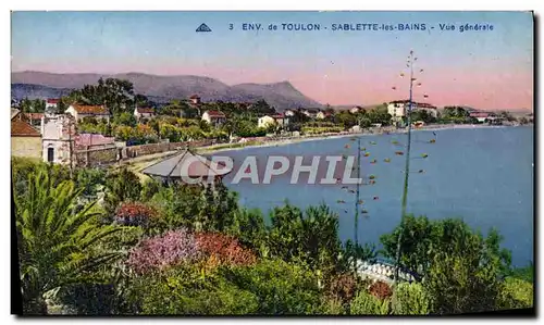 Cartes postales Environs de Toulon Sablette les Bains Vue Generale