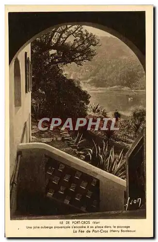 Cartes postales moderne Ile De Port Cros Une jolle auberge pravencale s&#39encodre a la place dans le paysage