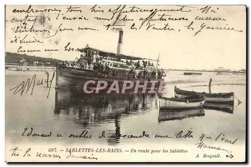 Ansichtskarte AK Sablettes Les Bains En route pour les sablettes Bateau