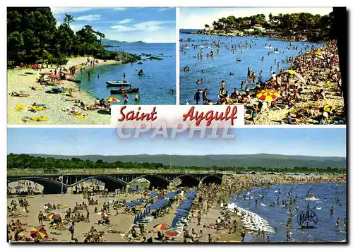 Moderne Karte Saint Aygulf La plage du Four a Chaux La plage La grande plage