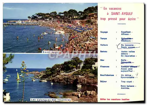 Cartes postales moderne Saint Aygulf Les Calanques des Issambres