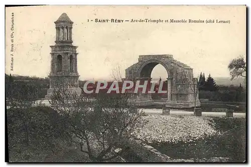 Cartes postales Saint Remy ARe de Triomphe et Mausolee Romains Cote Levant