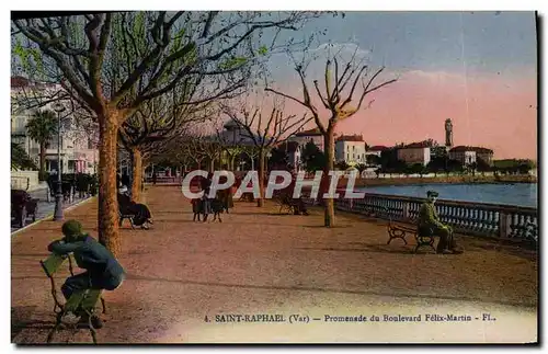 Cartes postales Saint Raphael Promenade du Boulevard Felix Martin