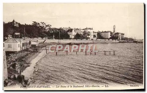 Cartes postales Saint Raphael Les Bains et le Boulevard Felix Martin