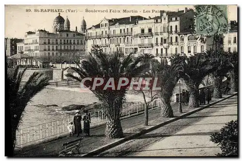 Cartes postales St Raphael Boulevard Felix Martin les palmiers