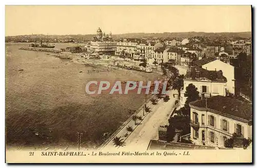 Cartes postales Saint Raphael Le Boulevard Felix Martin les Quais