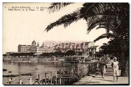 Cartes postales Saint Raphael Le Boulevard Feix Martin et la Plage