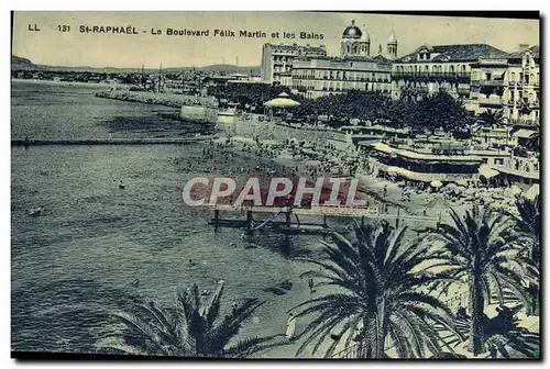 Cartes postales Saint Raphael Le Boulevard Felix Martin et les Bains