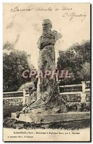 Cartes postales St Raphael Monument Alphonse Karr