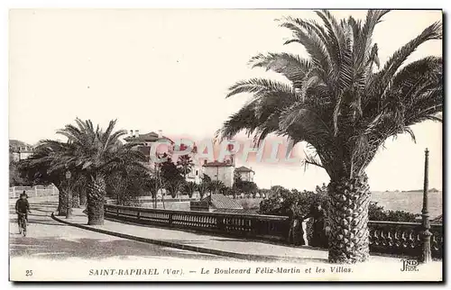 Cartes postales Saint Raphael Le Boulevard Felix Martin et les Villas