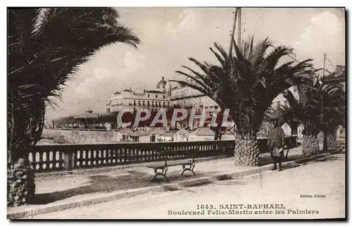 Ansichtskarte AK Saint Raphael Boulevard Felix Martin entre les Palmiers