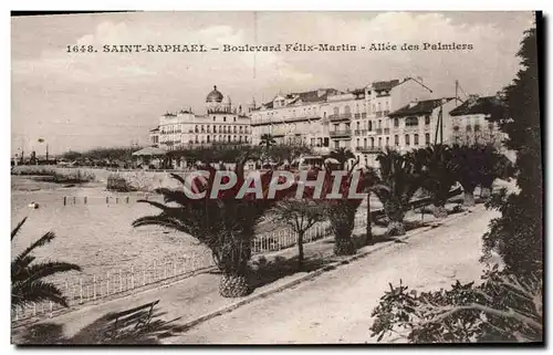 Cartes postales Saint Raphael Boulevard Felix Martin Allee des Palmiers