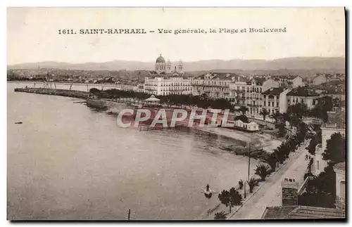 Cartes postales Saint Raphael Vue Generale la Plage et Boulevard