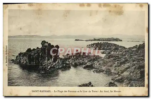 Ansichtskarte AK Saint Raphael La Plage des Fournas et le Lion de Terre Au fond les Maures