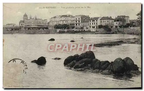 Ansichtskarte AK St Raphael Vue Generale prise de la Mer