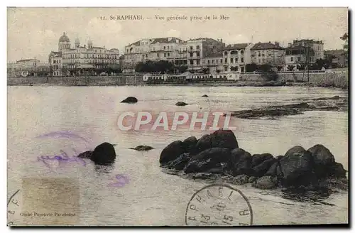 Ansichtskarte AK St Raphael Vue Generale prise de la Mer