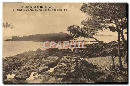 Cartes postales Saint Raphael Les Rochers du Parc Calvet et le Lion de terre