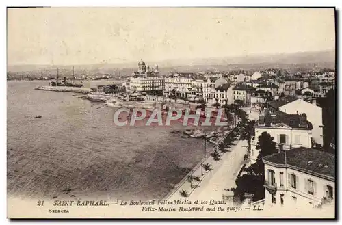 Cartes postales Saint Raphael Le Boulevard Felix Martin et les Quais