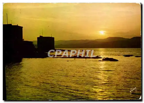 Cartes postales moderne De Saint Tropez Coucher de soleil sur le Vieux Port