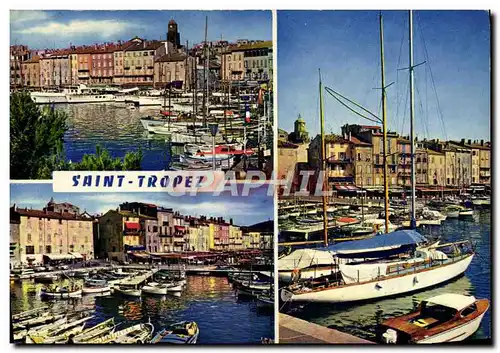 Cartes postales moderne Saint Tropez Le Port Quais Frederic Mistral et quais Jean Jaures