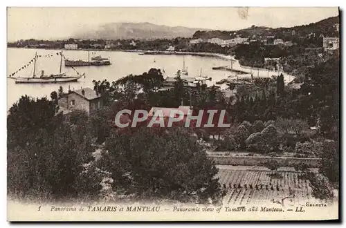 Cartes postales Panorama de Tamaris et Manteau Bateaux