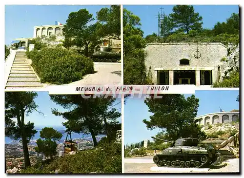 Moderne Karte Souvenir de Toulon Memorial du Farion Char Tank