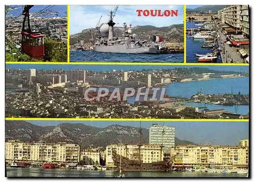 Cartes postales moderne Toulon Bateau Teleferique