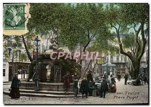 Cartes postales Toulon Place Puget Enfants