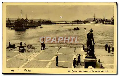 Ansichtskarte AK Toulon Le Genie maritime et la sortie du port