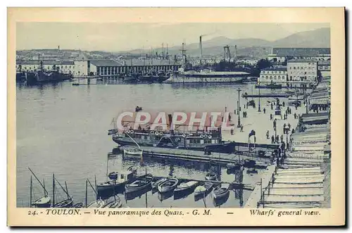 Ansichtskarte AK Toulon Vue panoramique des Quais Bateaux