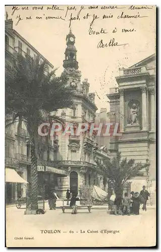 Cartes postales Toulon La Caisse d'Epargne