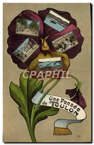 Ansichtskarte AK Une Pensee de Toulon Fleur