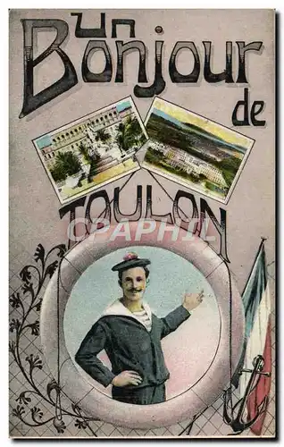 Ansichtskarte AK Un Bonjour de Toulon Marin Militaria