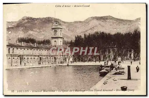 Cartes postales Toulon Arsenal Maritime Le Quai de l&#39Horloge