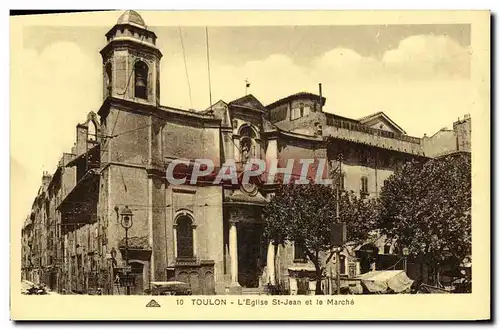 Cartes postales Toulon L&#39Eglise St Jean et le Marche