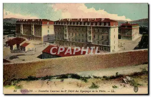 Cartes postales Toulon Nouveles Casernes du 5eme depot des equipages de la flotte Militaria