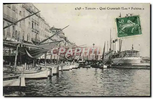 Cartes postales Toulon Quai Cornstadt Les pointus Bateaux