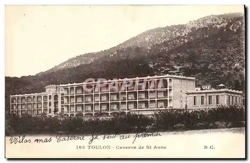 Cartes postales Toulon Caserne de St Anne Militaria