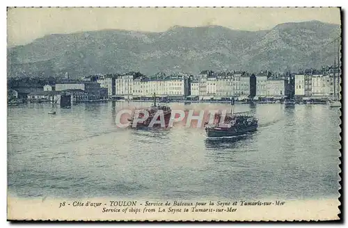 Cartes postales Toulon Service de Bateaux pour la Seyne et Tamaris sur Mer