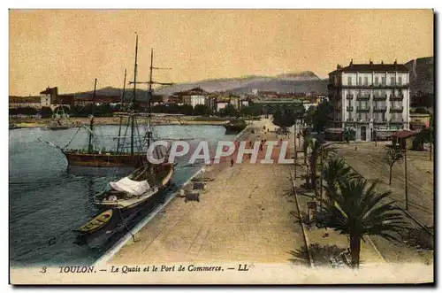 Ansichtskarte AK Toulon Les Quais et le Port de Commerce Bateaux