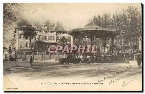 Cartes postales Toulon La Place d'Armes et la Prefeture maritime