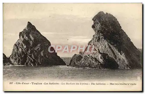 Cartes postales Toulon Les Sablettes Les rochers des 2 freres