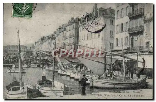 Cartes postales Toulon Quai Cronstadt Bateaux