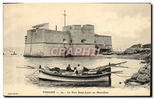 Cartes postales Toulon Le Fort Saint Louis au Mourillon Bateaux