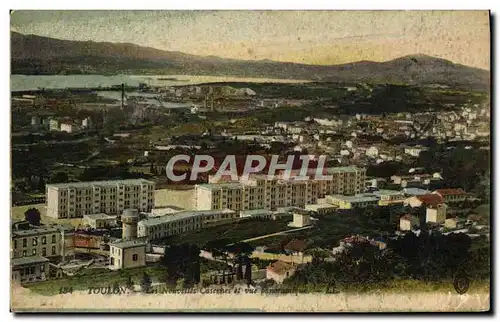 Cartes postales Toulon Les nouvelles casernes et vue panoramique Militaria