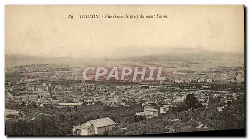 Cartes postales Toulon Vue Generale prise du mont Faron