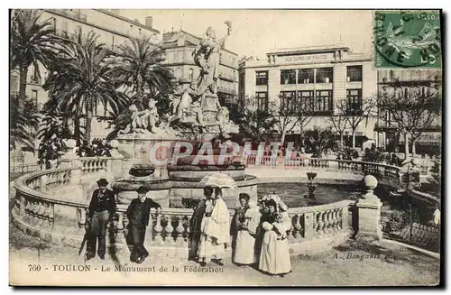 Cartes postales Toulon Le Monument de la Federation