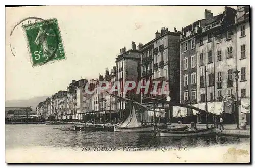 Cartes postales Toulon Vue Generale du Quai Bateaux