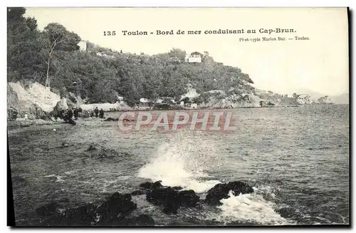 Cartes postales Toulon Bord de mer conduisant au Cap Brun