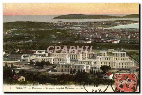 Ansichtskarte AK Toulon Panorama et le nouvel Hopital Militaire Militaria